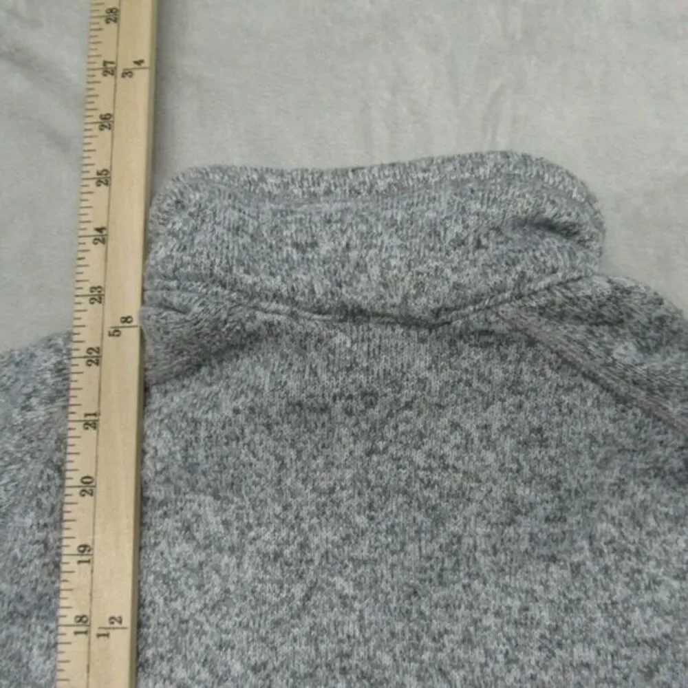 Patagonia Better Sweater Womens Small Gray Knitted Fleece 1/4 Zip‎ Pullover Logo